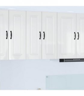 vidaXL Dishwasher Panel Kalmar 2 pcs High Gloss White 30 x 31 x 80 cm — Model: 2x wall cabinet (1 door) 30 cm wide 80 cm high