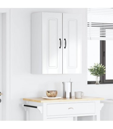 vidaXL Dishwasher Panel Kalmar 2 pcs High Gloss White 30 x 31 x 80 cm — Model: 2x wall cabinet (1 door) 30 cm wide 80 cm high