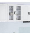 vidaXL Dishwasher Panel Kalmar High Gloss White 80 x 31 x 80 cm — Model: 1x wall glass cabinet (2 doors) 80 cm wide 80 cm high