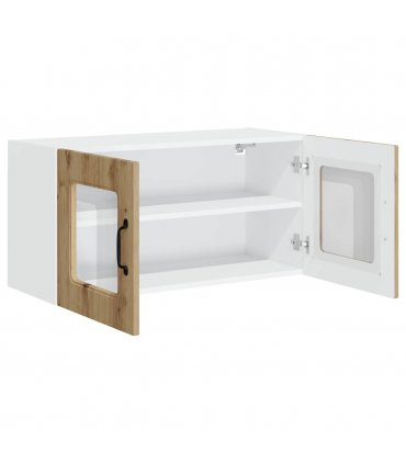 vidaXL Dishwasher Panel Kalmar Artisan Oak 80 x 31 x 40 cm — Model: 1x wall glass cabinet (2 doors) 80 cm wide 40 cm high