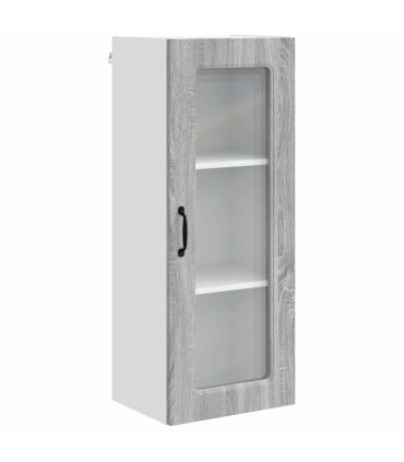 vidaXL Dishwasher Panel Kalmar Grey Sonoma 40 x 31 x 100 cm — Model: 1x wall glass cabinet (1 door) 40 cm wide 100 cm high