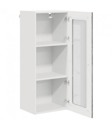 vidaXL Dishwasher Panel Kalmar Grey Sonoma 40 x 31 x 100 cm — Model: 1x wall glass cabinet (1 door) 40 cm wide 100 cm high