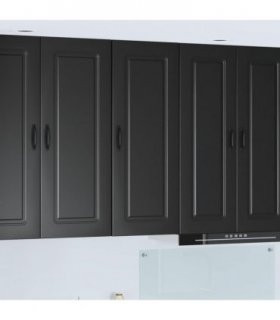 vidaXL Dishwasher Panel Kalmar Black 40 x 31 x 100 cm Engineered Wood — Model: 1x wall cabinet (1 door) 40 cm wide 100 cm high