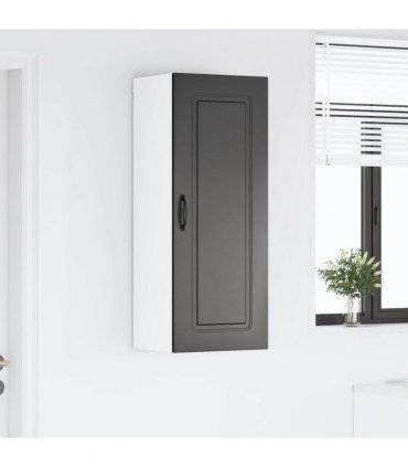 vidaXL Dishwasher Panel Kalmar Black 40 x 31 x 100 cm Engineered Wood — Model: 1x wall cabinet (1 door) 40 cm wide 100 cm high