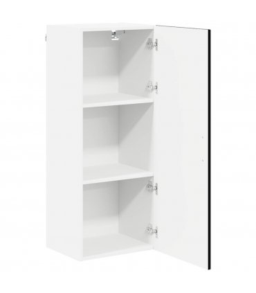 vidaXL Dishwasher Panel Kalmar Black 40 x 31 x 100 cm Engineered Wood — Model: 1x wall cabinet (1 door) 40 cm wide 100 cm high