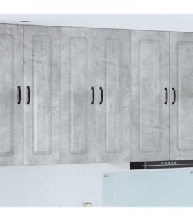 vidaXL Dishwasher Panel Kalmar Concrete Grey 60 x 31 x 100 cm — Model: 1x wall cabinet (2 doors) 60 cm wide 100 cm high