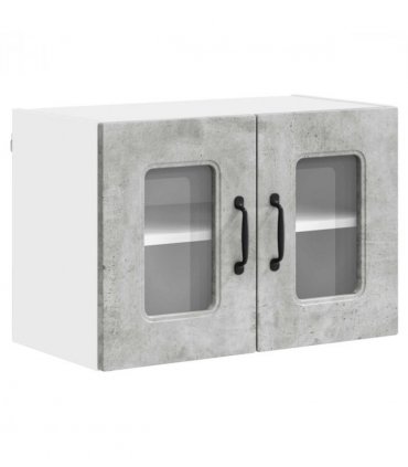 vidaXL Dishwasher Panel Kalmar 2 pcs Concrete Grey 60 x 31 x 40 c — Model: 2x wall glass cabinet (2 doors) 60 cm wide 40 cm high