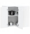 vidaXL Kitchen Wall Corner Cabinet Kalmar High Gloss White Engineered Wood — Model: 1x wall corner cabinet 57 cm wide 60 cm high