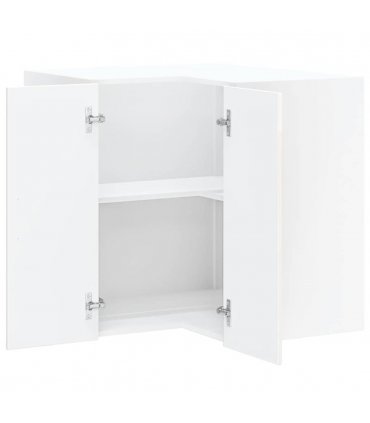 vidaXL Kitchen Wall Corner Cabinet Kalmar High Gloss White Engineered Wood — Model: 1x wall corner cabinet 57 cm wide 60 cm high