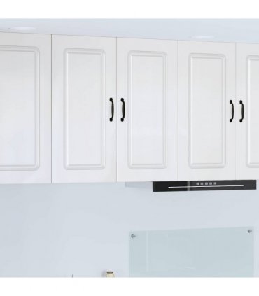 vidaXL Dishwasher Panel Kalmar High Gloss White 80 x 31 x 80 cm — Model: 1x wall cabinet (2 doors) 80 cm wide 80 cm high
