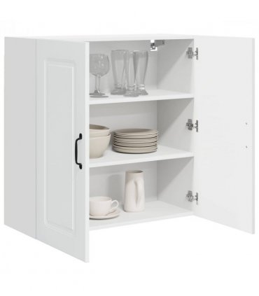 vidaXL Dishwasher Panel Kalmar High Gloss White 80 x 31 x 80 cm — Model: 1x wall cabinet (2 doors) 80 cm wide 80 cm high