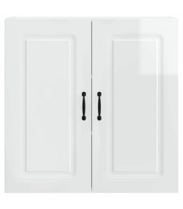 vidaXL Dishwasher Panel Kalmar High Gloss White 80 x 31 x 80 cm — Model: 1x wall cabinet (2 doors) 80 cm wide 80 cm high