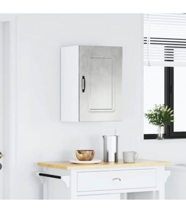 vidaXL Kitchen Wall Cabinet Kalmar Concrete Grey Engineered Wood — Model: 1x wall cabinet (1 door) 40 cm wide 60 cm high