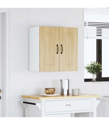 vidaXL Kitchen Wall Cabinet Kalmar Sonoma Oak Engineered Wood — Model: 1x wall cabinet (2 doors) 60 cm wide 60 cm high