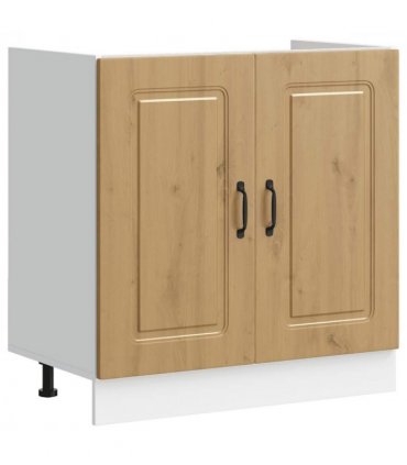 vidaXL Sink Base Cabinet Kalmar Artisan Oak 80x46x81.5 cm Engineere — Model: 1x bottom cabinet (2 doors) 80 cm wide 81.5 cm high