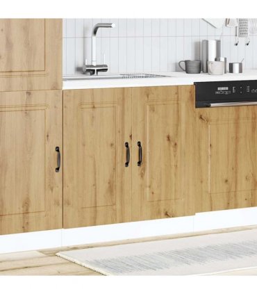 vidaXL Sink Base Cabinet Kalmar Artisan Oak 80x46x81.5 cm Engineere — Model: 1x bottom cabinet (2 doors) 80 cm wide 81.5 cm high