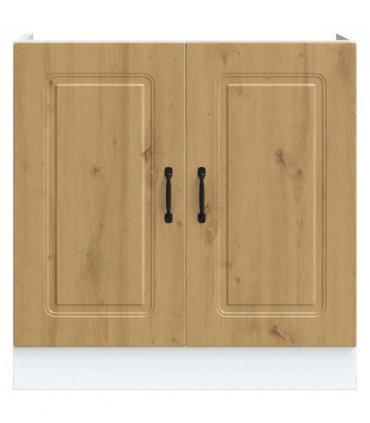 vidaXL Sink Base Cabinet Kalmar Artisan Oak 80x46x81.5 cm Engineere — Model: 1x bottom cabinet (2 doors) 80 cm wide 81.5 cm high