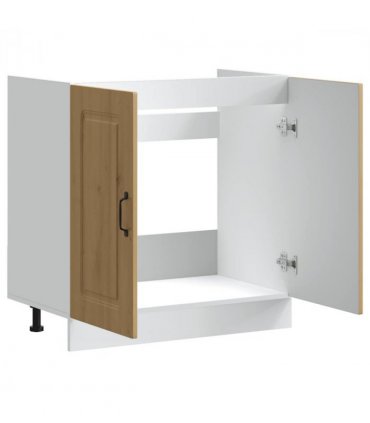 vidaXL Sink Base Cabinet Kalmar Artisan Oak 80x46x81.5 cm Engineere — Model: 1x bottom cabinet (2 doors) 80 cm wide 81.5 cm high
