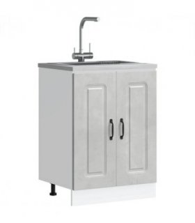 vidaXL Sink Base Cabinet Kalmar Concrete Grey 60x46x81.5 cm Enginee — Model: 1x bottom cabinet (2 doors) 60 cm wide 81.5 cm high