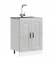 vidaXL Sink Base Cabinet Kalmar Concrete Grey 60x46x81.5 cm Enginee — Model: 1x bottom cabinet (2 doors) 60 cm wide 81.5 cm high