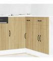vidaXL Kitchen Base Cabinet Kalmar Sonoma Oak Engineered Wood — Model: 1x corner bottom cabinet (1 door) 86 cm wide 81.5 cm high