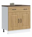 vidaXL Kitchen Base Cabinet Kalmar Artisan Oak Engineered — Model: 1x bottom cabinet (2 doors 1 drawer) 80 cm wide 81.5 cm high