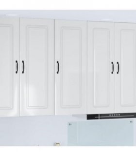 vidaXL Dishwasher Panel Kalmar High Gloss White 40 x 31 x 100 cm — Model: 1x wall cabinet (1 door) 40 cm wide 100 cm high