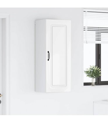 vidaXL Dishwasher Panel Kalmar High Gloss White 40 x 31 x 100 cm — Model: 1x wall cabinet (1 door) 40 cm wide 100 cm high