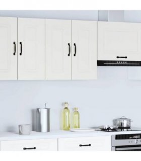 vidaXL Kitchen Wall Cabinet Kalmar White Engineered Wood — Model: 1x wall cabinet (2 doors) 60 cm wide 60 cm high