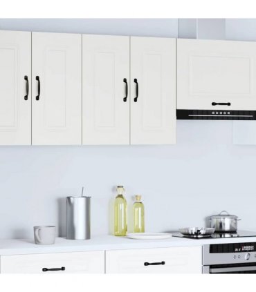 vidaXL Kitchen Wall Cabinet Kalmar White Engineered Wood — Model: 1x wall cabinet (2 doors) 60 cm wide 60 cm high