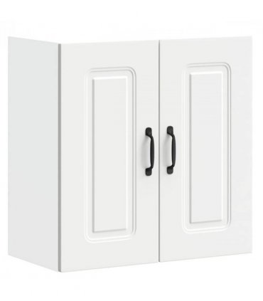 vidaXL Kitchen Wall Cabinet Kalmar White Engineered Wood — Model: 1x wall cabinet (2 doors) 60 cm wide 60 cm high