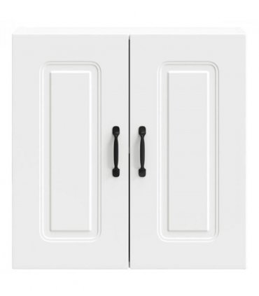 vidaXL Kitchen Wall Cabinet Kalmar White Engineered Wood — Model: 1x wall cabinet (2 doors) 60 cm wide 60 cm high