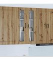 vidaXL Dishwasher Panel Kalmar Artisan Oak 60 x 31 x 100 cm — Model: 1x wall glass cabinet (2 doors) 60 cm wide 100 cm high