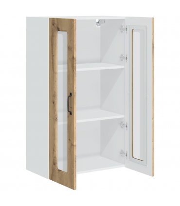 vidaXL Dishwasher Panel Kalmar Artisan Oak 60 x 31 x 100 cm — Model: 1x wall glass cabinet (2 doors) 60 cm wide 100 cm high