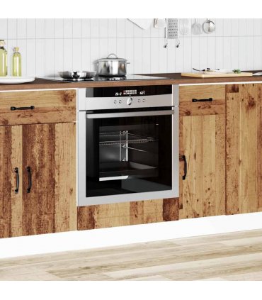 vidaXL Oven Cabinet Kalmar Old Wood Engineered Wood — Model: 1x oven cabinet 60 cm wide 81.5 cm high