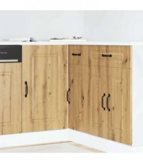 vidaXL Kitchen Base Cabinet Kalmar Artisan Oak Engineered Woo — Model: 1x corner bottom cabinet (1 door) 86 cm wide 81.5 cm high