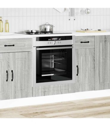 vidaXL Oven Cabinet Kalmar Grey Sonoma Engineered Wood — Model: 1x oven cabinet 60 cm wide 81.5 cm high