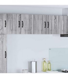 vidaXL Dishwasher Panel Kalmar 2 pcs Grey Sonoma 60 x 31 x 40 cm — Model: 2x wall cabinet (2 doors) 60 cm wide 40 cm high