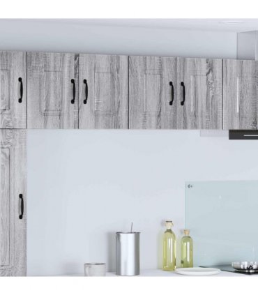 vidaXL Dishwasher Panel Kalmar 2 pcs Grey Sonoma 60 x 31 x 40 cm — Model: 2x wall cabinet (2 doors) 60 cm wide 40 cm high