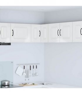 vidaXL Dishwasher Panel Kalmar High Gloss White 57 x 57 x 40 cm — Model: 1x wall corner cabinet 57 cm wide 40 cm high