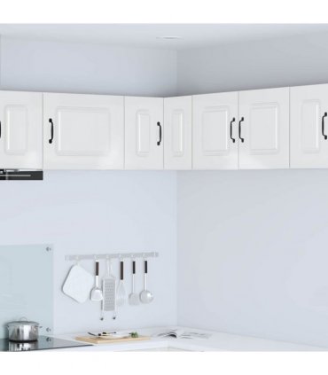 vidaXL Dishwasher Panel Kalmar High Gloss White 57 x 57 x 40 cm — Model: 1x wall corner cabinet 57 cm wide 40 cm high