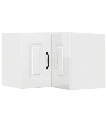 vidaXL Dishwasher Panel Kalmar High Gloss White 57 x 57 x 40 cm — Model: 1x wall corner cabinet 57 cm wide 40 cm high