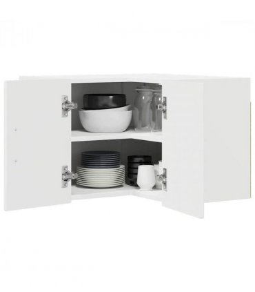 vidaXL Dishwasher Panel Kalmar High Gloss White 57 x 57 x 40 cm — Model: 1x wall corner cabinet 57 cm wide 40 cm high