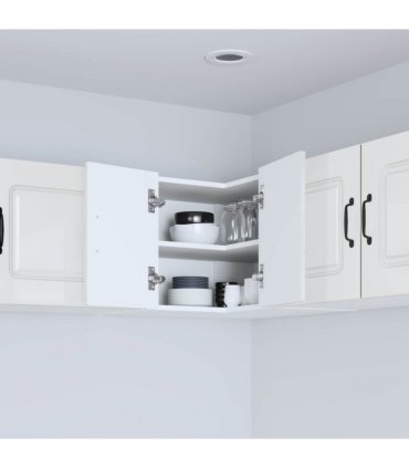 vidaXL Dishwasher Panel Kalmar High Gloss White 57 x 57 x 40 cm — Model: 1x wall corner cabinet 57 cm wide 40 cm high