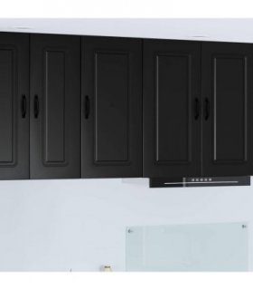 vidaXL Dishwasher Panel Kalmar Black 40 x 31 x 80 cm Engineered Wood — Model: 1x wall cabinet (1 door) 40 cm wide 80 cm high