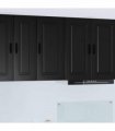 vidaXL Dishwasher Panel Kalmar Black 40 x 31 x 80 cm Engineered Wood — Model: 1x wall cabinet (1 door) 40 cm wide 80 cm high