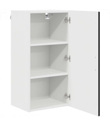 vidaXL Dishwasher Panel Kalmar Black 40 x 31 x 80 cm Engineered Wood — Model: 1x wall cabinet (1 door) 40 cm wide 80 cm high
