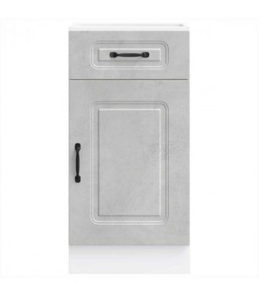 vidaXL Kitchen Base Cabinet Kalmar Concrete Grey Engineered — Model: 1x bottom cabinet (1 door 1 drawer) 40 cm wide 81.5 cm high