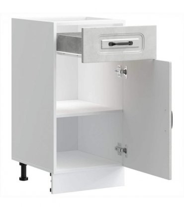 vidaXL Kitchen Base Cabinet Kalmar Concrete Grey Engineered — Model: 1x bottom cabinet (1 door 1 drawer) 40 cm wide 81.5 cm high