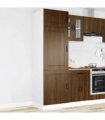 vidaXL Kitchen Cupboard Kalmar Brown Oak Engineered Wood — Model: 1x cupboard 60 cm wide 207 cm high
